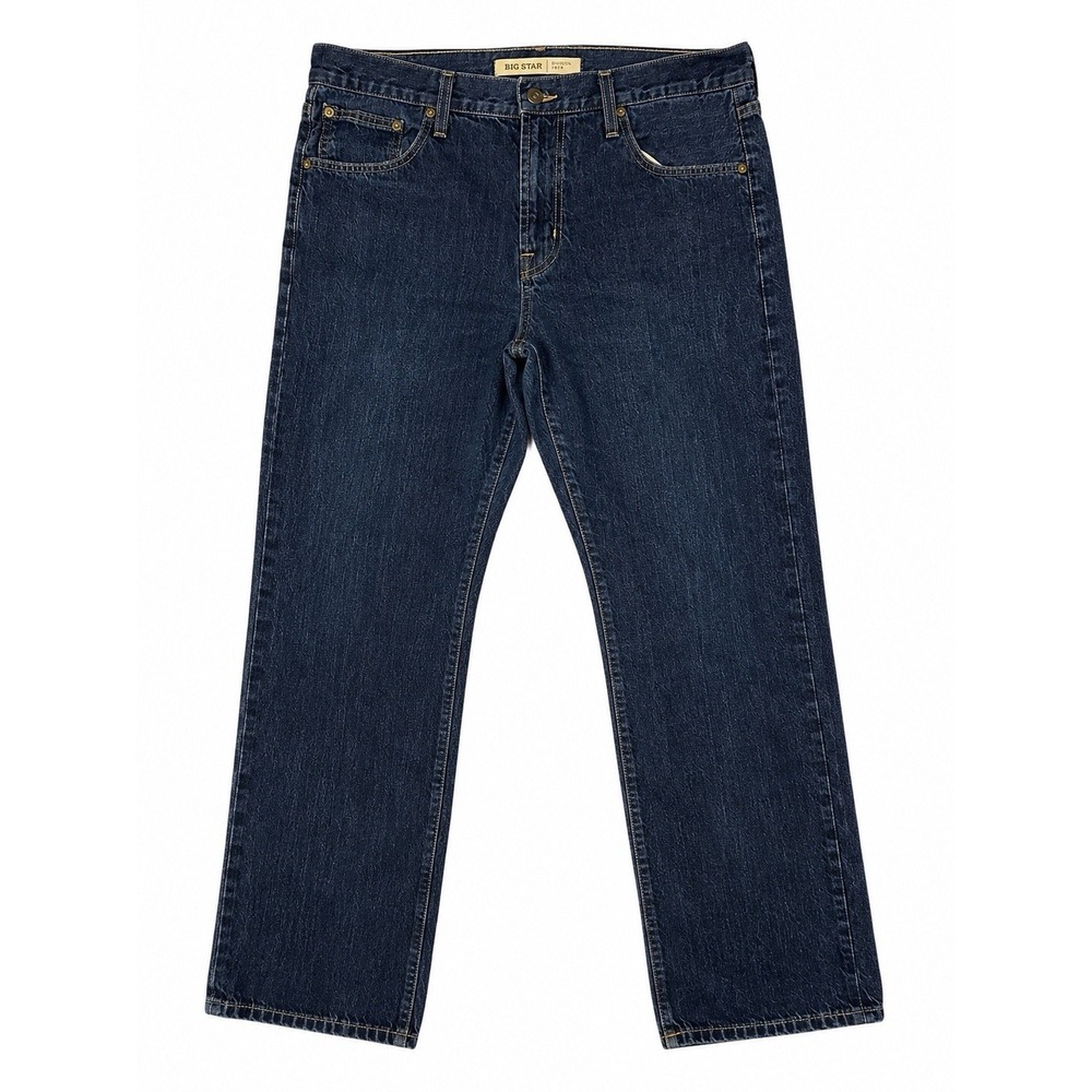 Big Star 1974 Men's Jeans 36x32 Dark Wash Straight Leg Denim Blue